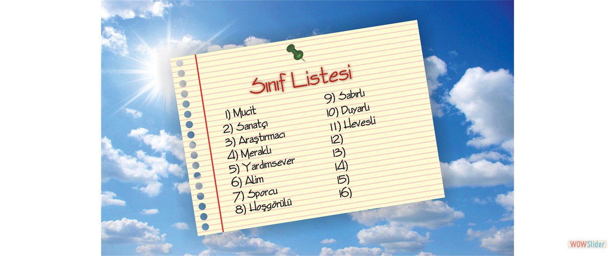 sınıf listesi
